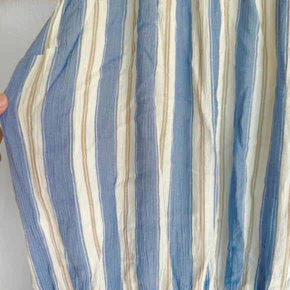 Blue and white striped halter romper - Picture 4 of 4